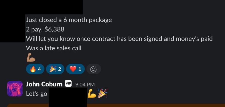 6-month package closed – $6,388