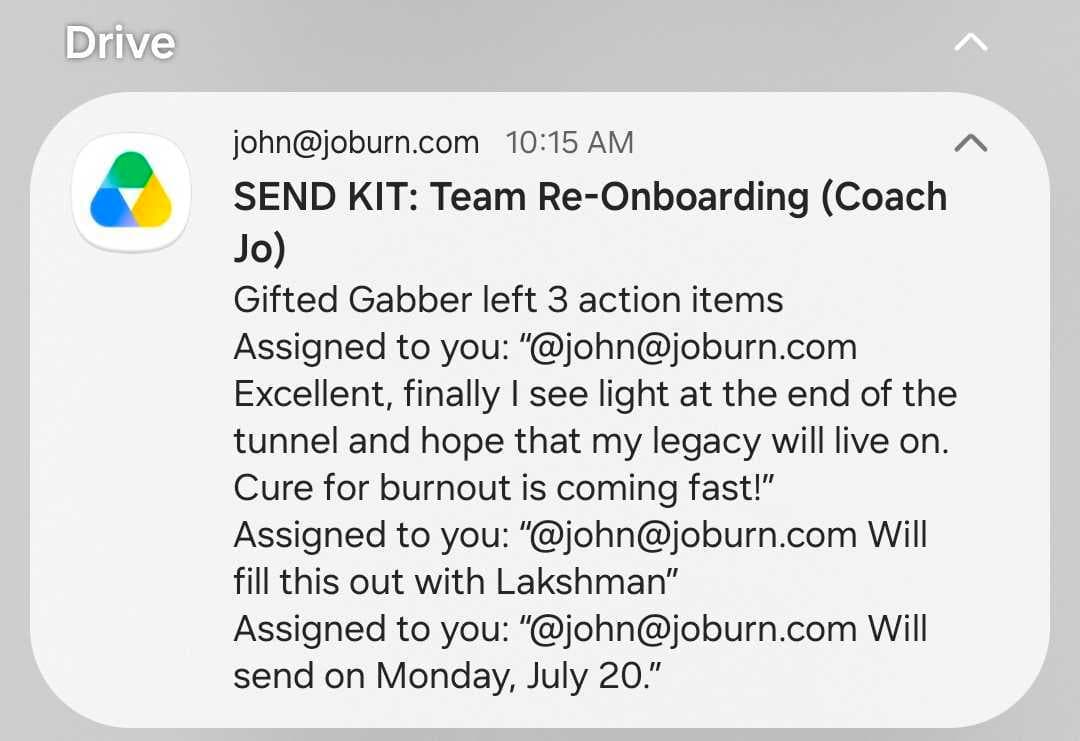 “Finally I see light at the end of the tunnel… Cure for burnout is coming fast!”