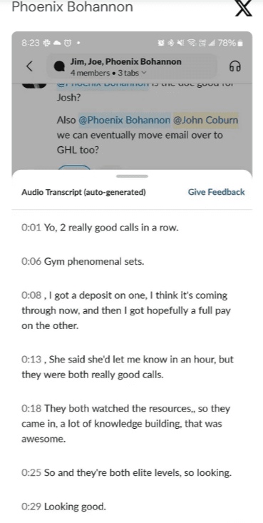 Two strong calls in a row – deposit + full pay pending