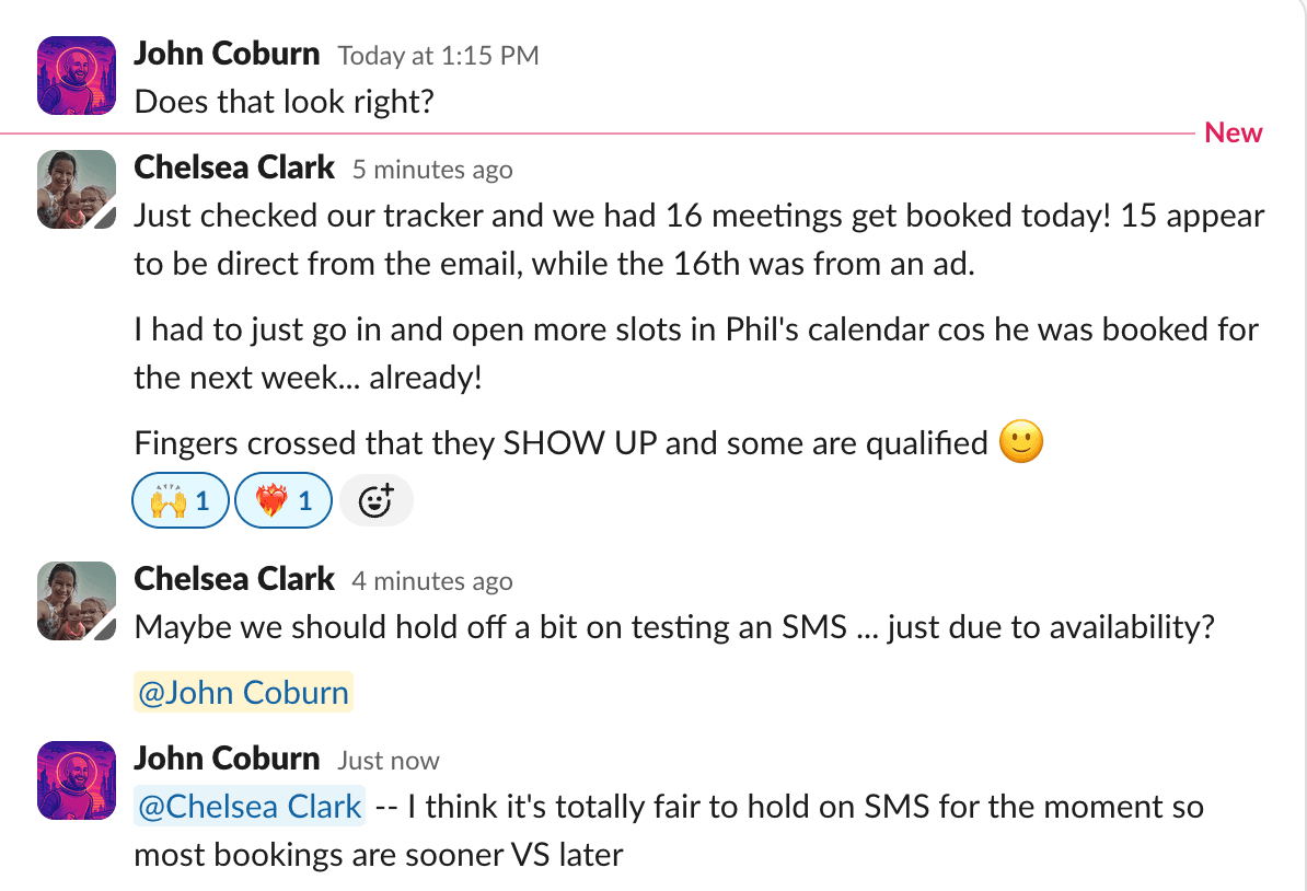 16 meetings booked in a single day