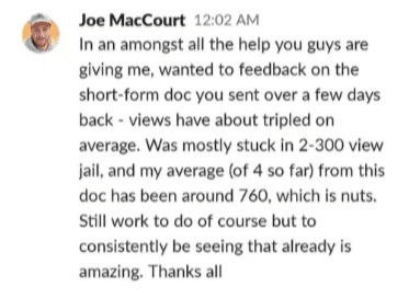 Views ~tripled – out of “2-300 view jail”